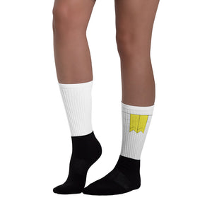 Yellow Flashes Socks (White)